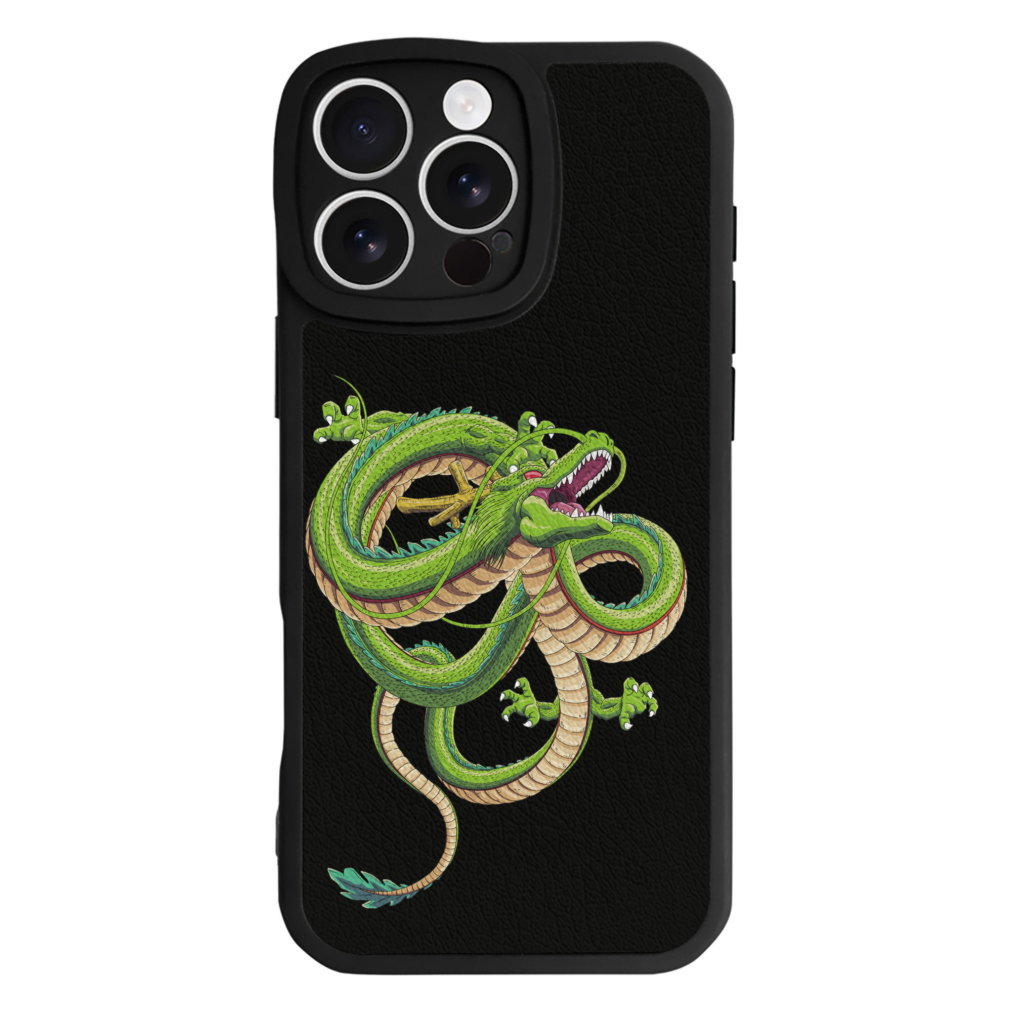 （画像用） ドラゴンボール 神龍 シェンロン DRAGON BALL Shenron 【iPhone 16シリーズ対応】シリコンスマホケース（レザー調） 材質：シリコン